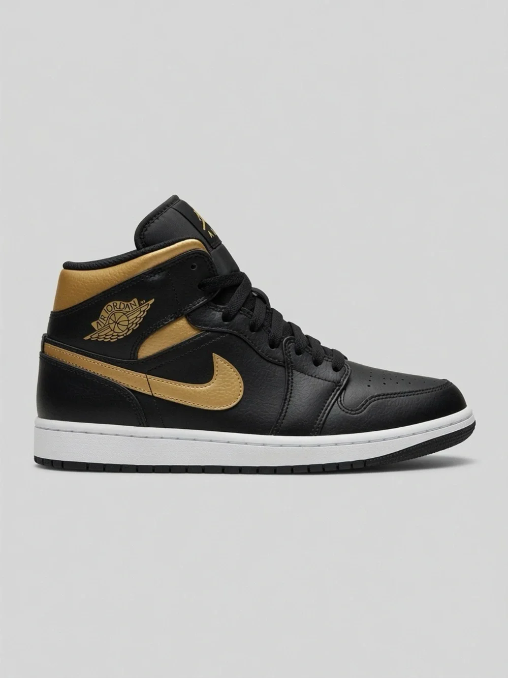 Jordan Mid-Top Sneakers in Black and Gold